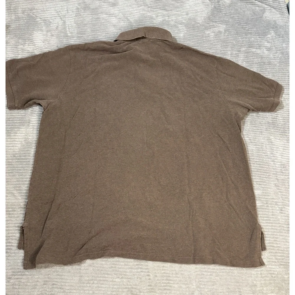 Vintage Ralph Lauren Polo Shirt 3xl Brown Preppy Golf Rugby Golfer 100% Cotton